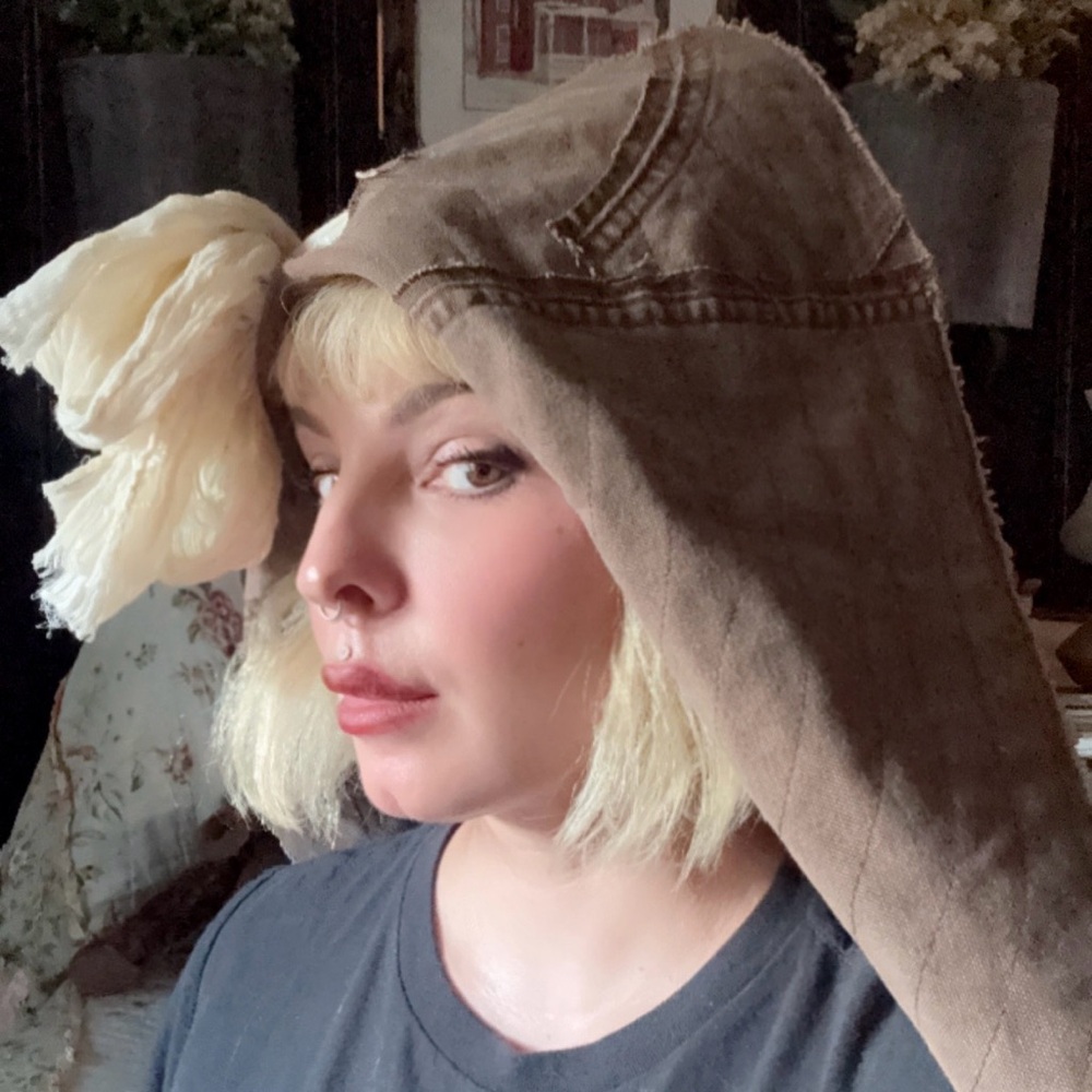 Unique Rare Ivana Ruzzo Brown Boho Designer Floppy Hat